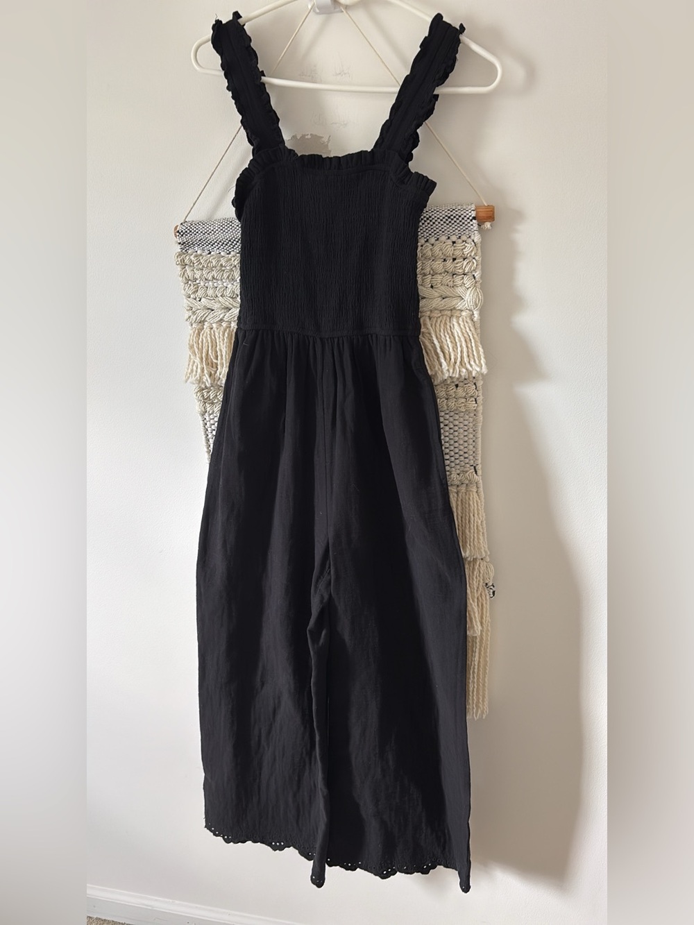Wyse London Tasia Jumpsuit Black Eyelet Sleeveless Size 1 US 4